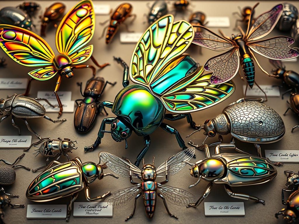 Insect Metropolis of Chrome and Iridescence