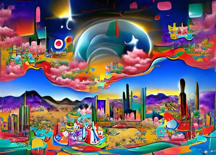 psychedelic trip through the desert