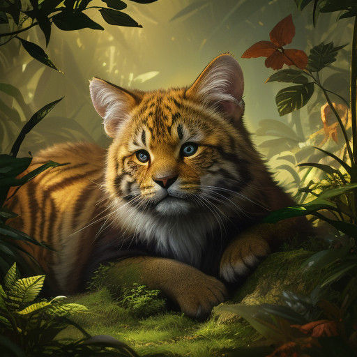 Vibrant Forest Scene in Hyperrealistic Concept Art Style