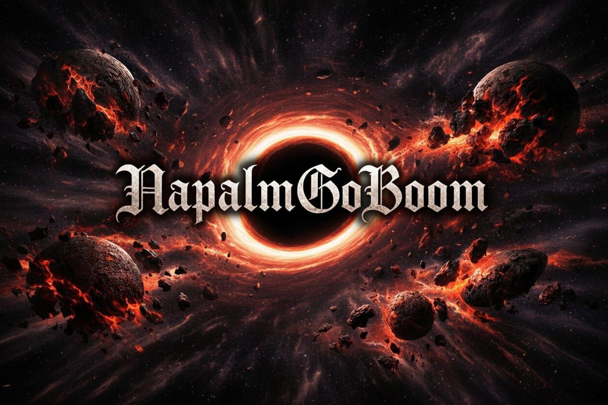 Planets Breaking Apart Near Black Hole with Crimson Accents