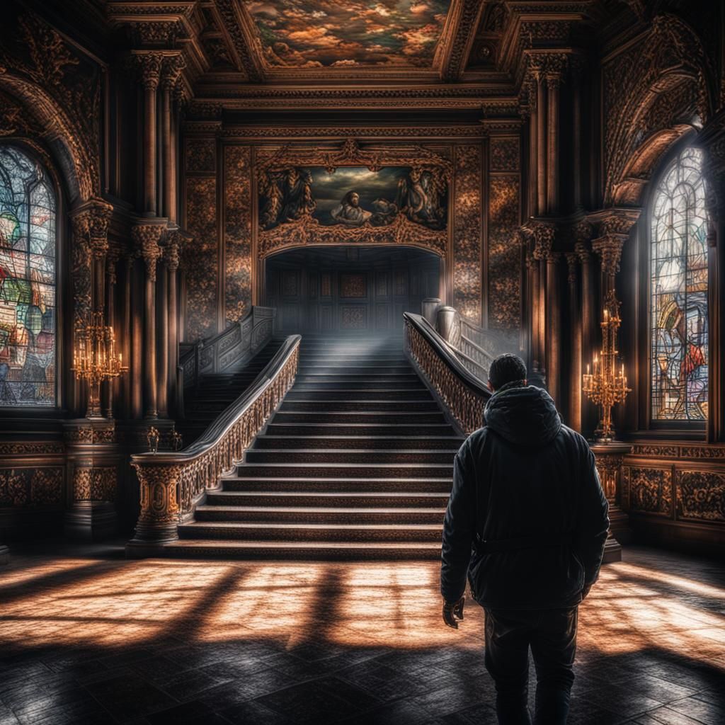 Intricate, High-Contrast Photo with Atmospheric Mood