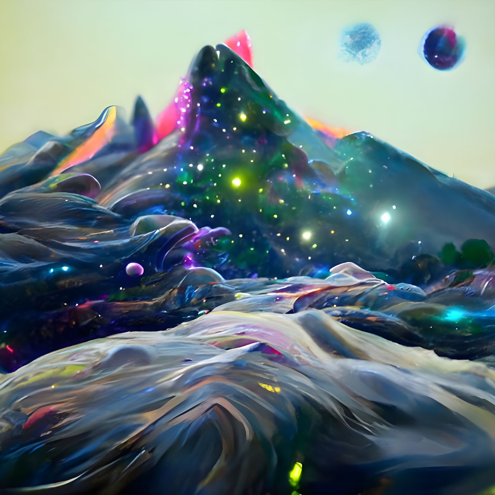 Cosmic Star Forest with Rainbow Planets