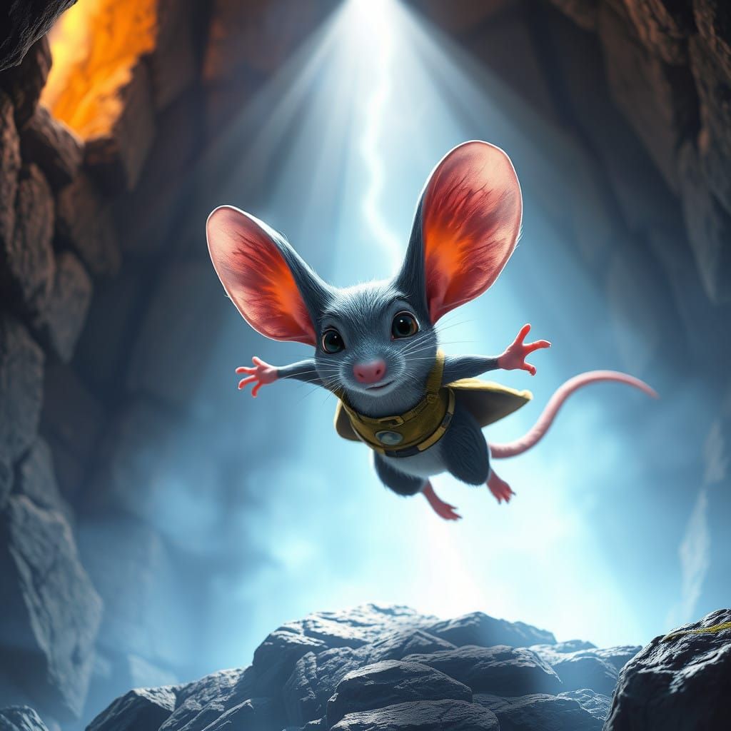 Heroic Mouse Embarks on Cinematic Quest in Midjourney Art