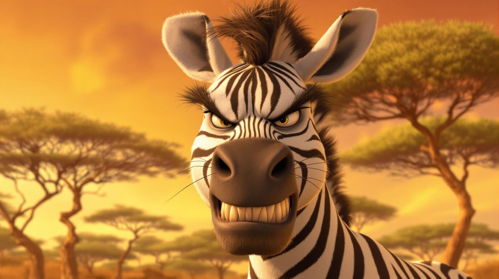 CGI Portrait of the Zebra from Madagascar