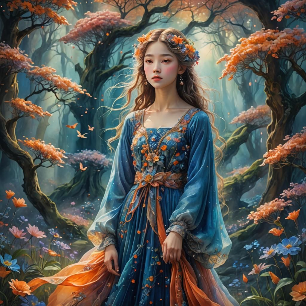 Enchanted Forest: A Watercolor Fantasy Portrait