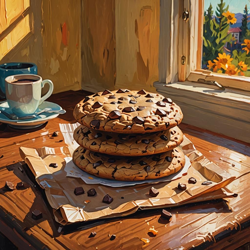 Fauvist Still Life: Giant Cookie Package