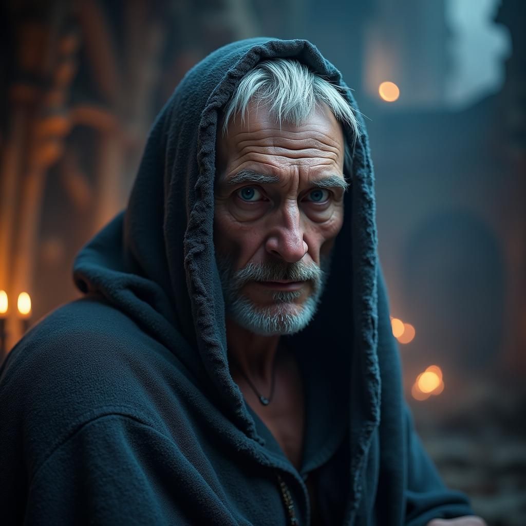 Mystical Portrait of an Aged Bulgarian Man