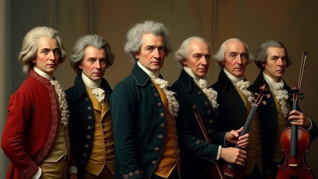 Classical Composers in Cinematic Portrait Style