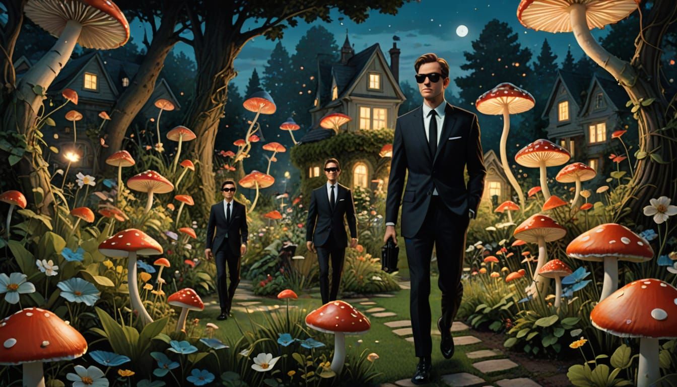 Fairies & MIB Agents in Twilight Garden