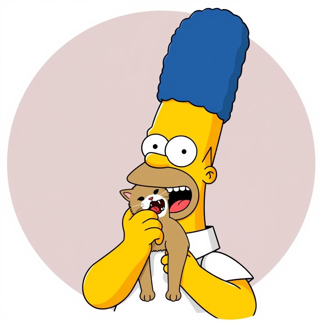 Homer Simpson's Pop Art Cat Snack