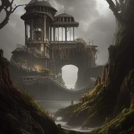 Scary Digital Matte Painting: Epic and Dramatic