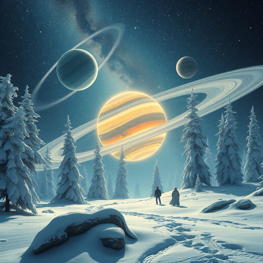 Humanoid Species Thrives in Winter Wonderland Solar System
