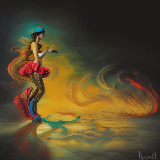 Cinderella as Colorful Graffiti Art