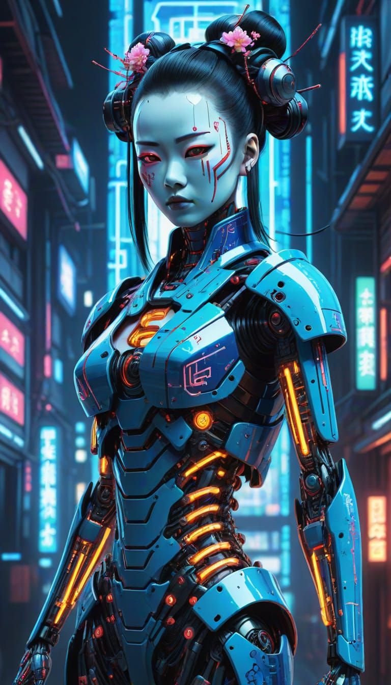 Cyberpunk Android Transformation Cutaway Illustration