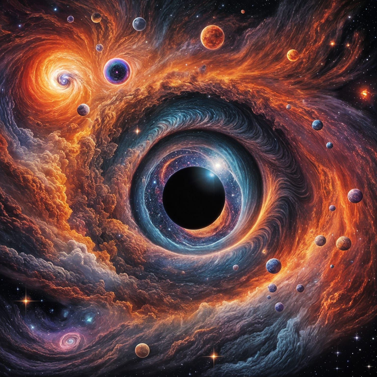 Surreal Nightmare Eye of Chaos in Space
