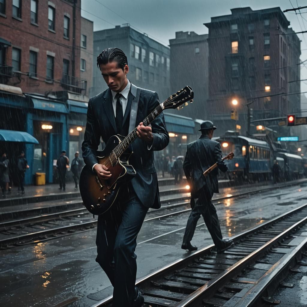 Film Noir: Guitarist Steps onto Blue Train