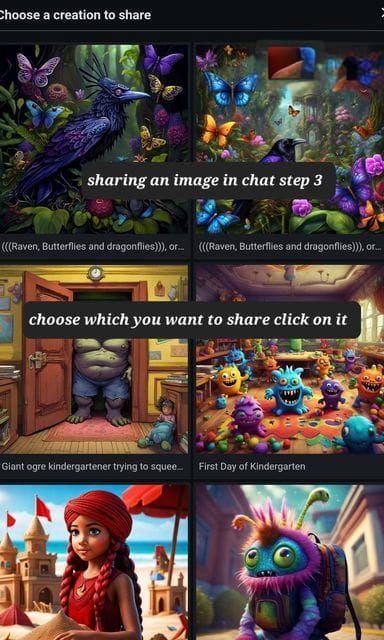 Sharing an Image From Chat: The Final Step