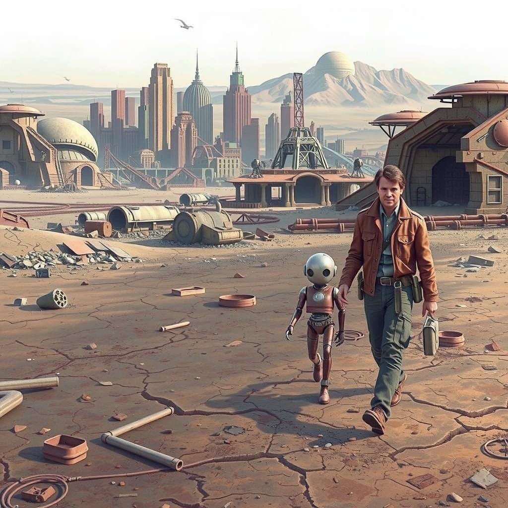 Post-Apocalyptic Wasteland in Cyberpunk Style