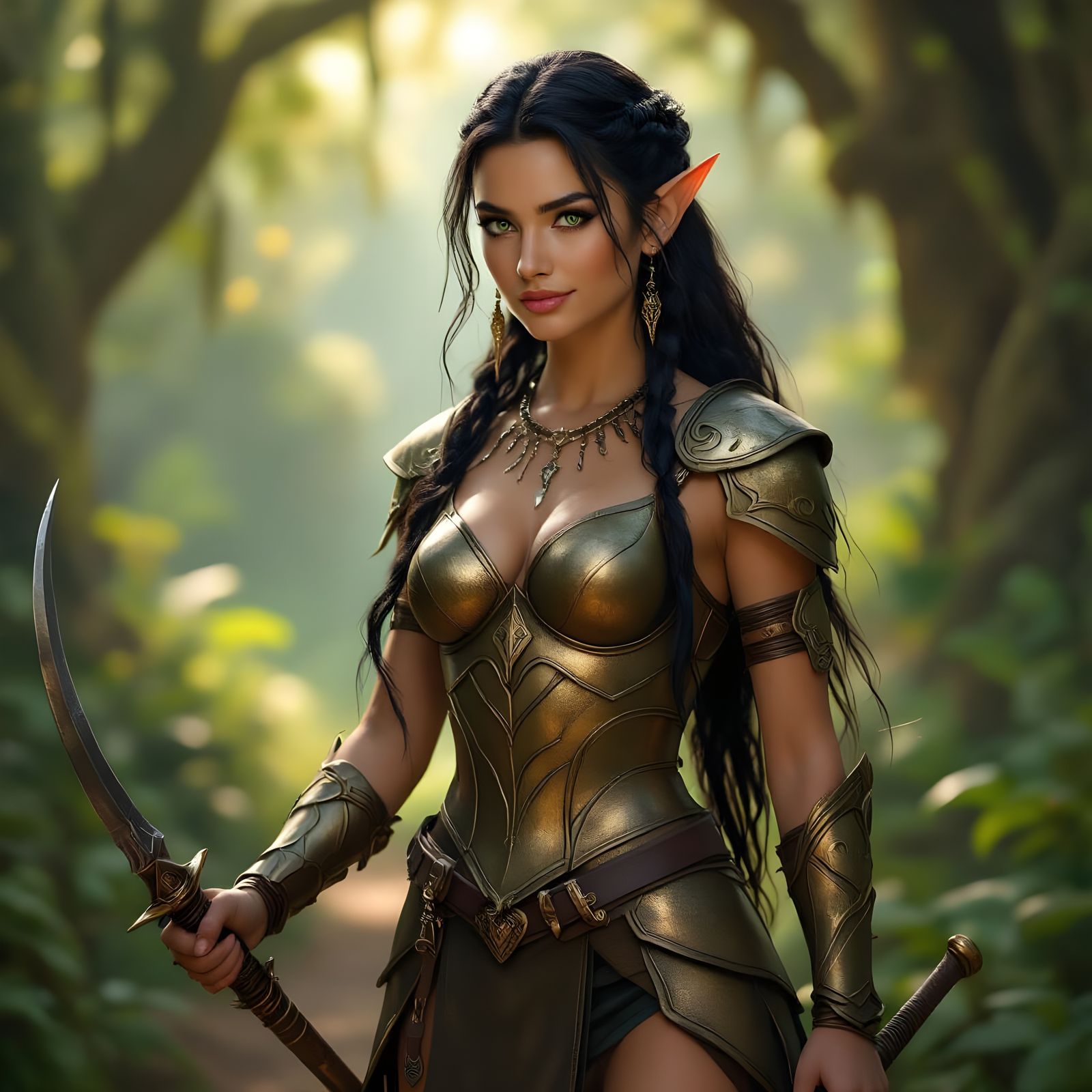 Unremarkable, neutral pose... just with a dagger.