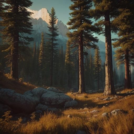 Puppy Portrait on Mountain in Golden Light