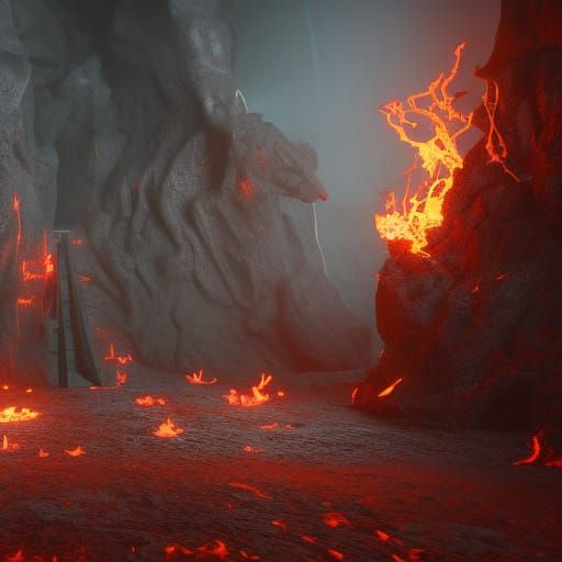 Entrance to Hell in Cinematic 3D
