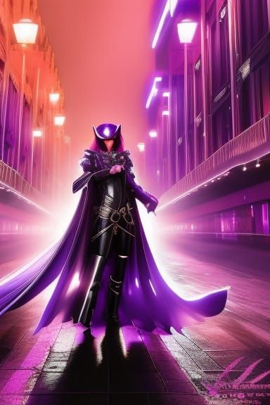 Cyberpunk Goddess in Diamond Armor with Fox Mask