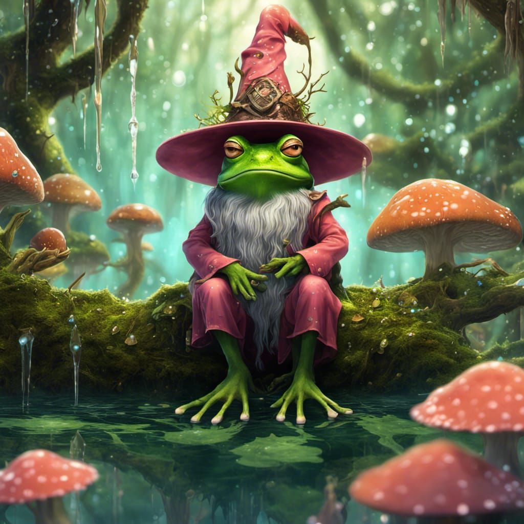 Psychedelic Antlered Wizard in a Fractal Wonderland