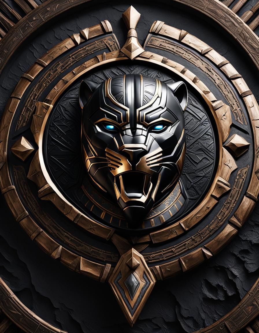 Black Panther Crest on Zulu Shield