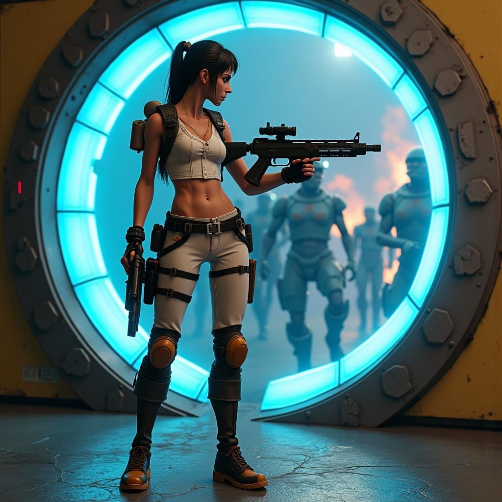 Portal Test Chamber Escape with DOOM Monsters