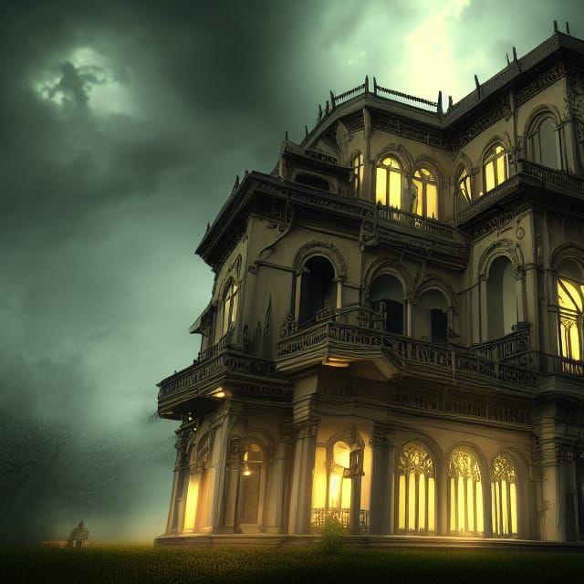 Haunted Mansion in Art Nouveau Style