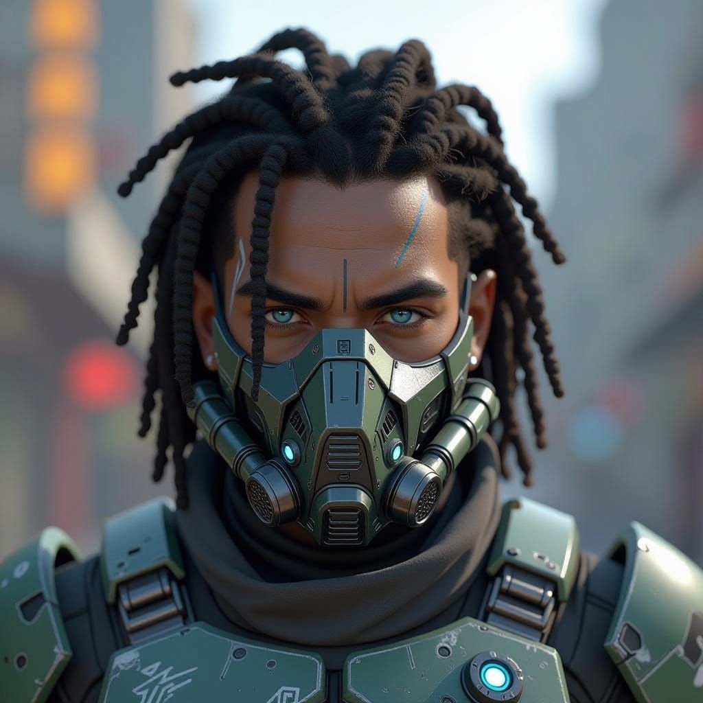 Treanu Alien Bounty Hunter in Mandalorian Armor