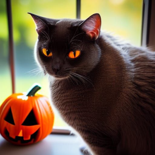 Halloween Cat: Professional Photography with Bokeh