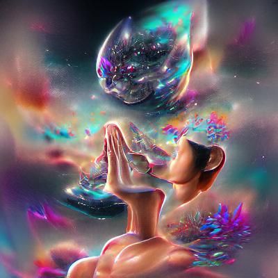 Holographic Cosmic Illustration of Inner Peace