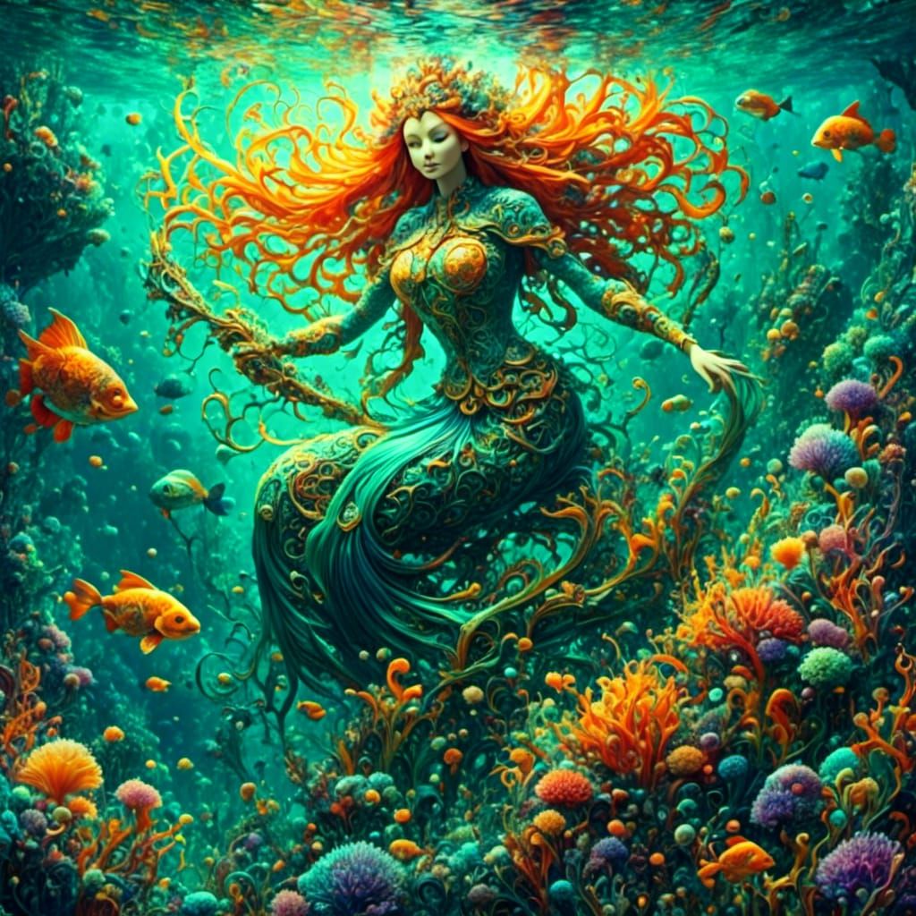 King Titan and Ariel Tend Coral Reefs