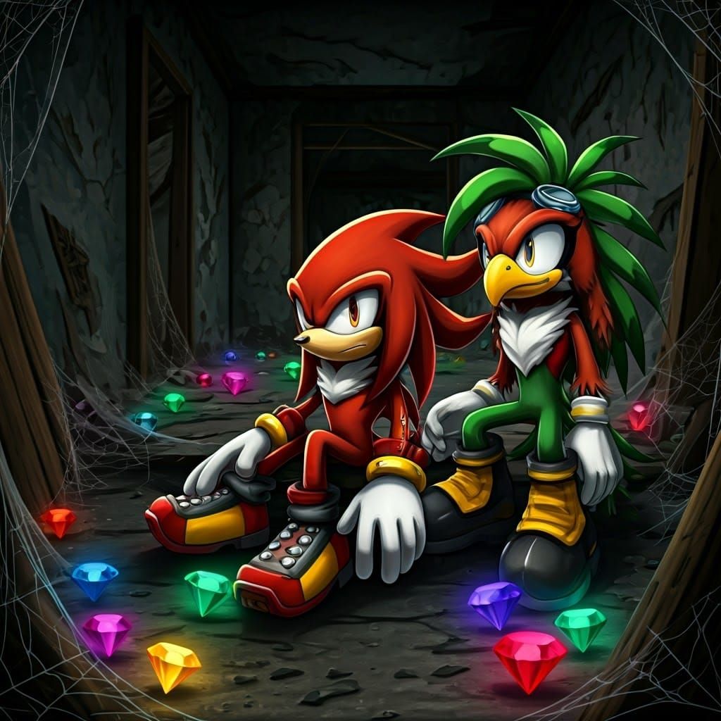 Post-Apocalyptic Duo in Abandoned House