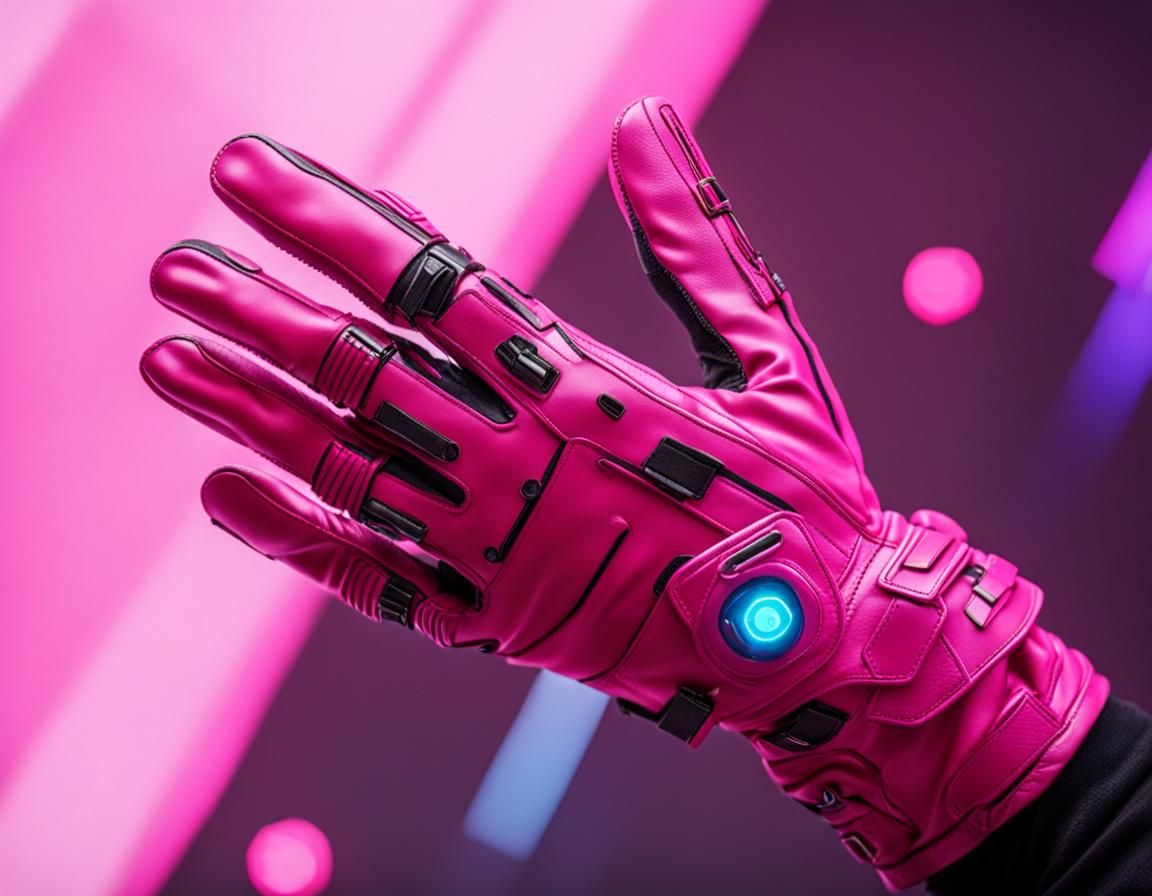 Cyberpunk Skin Tech Glove in Pink