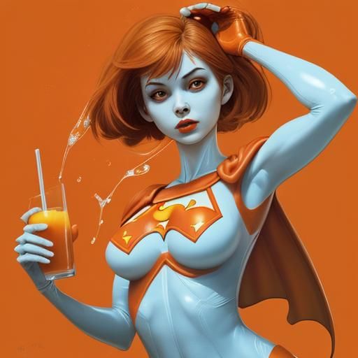 Orange Juice Liquid Superheroine