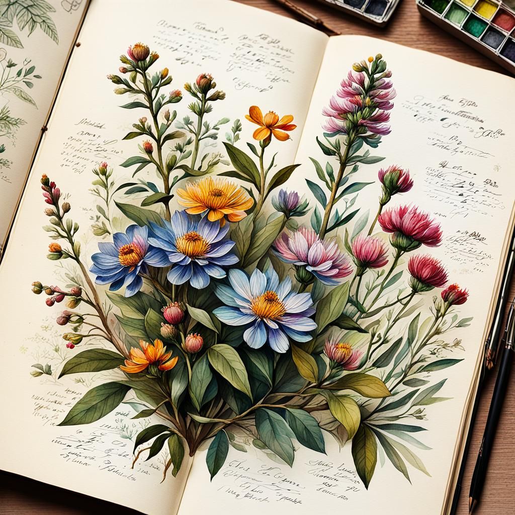 Vintage Album of Australian Flower Drawings