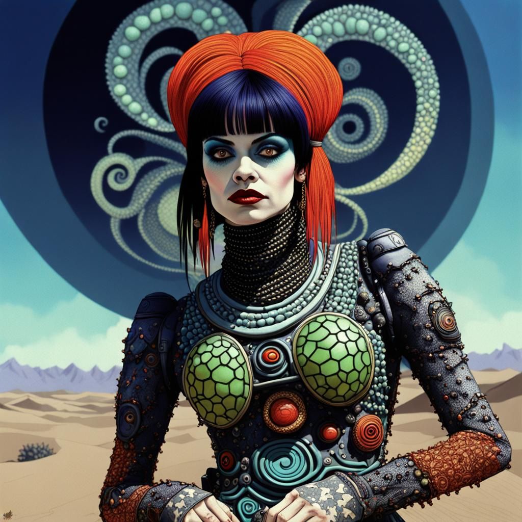 Futuristic Queen in Radioactive Wasteland