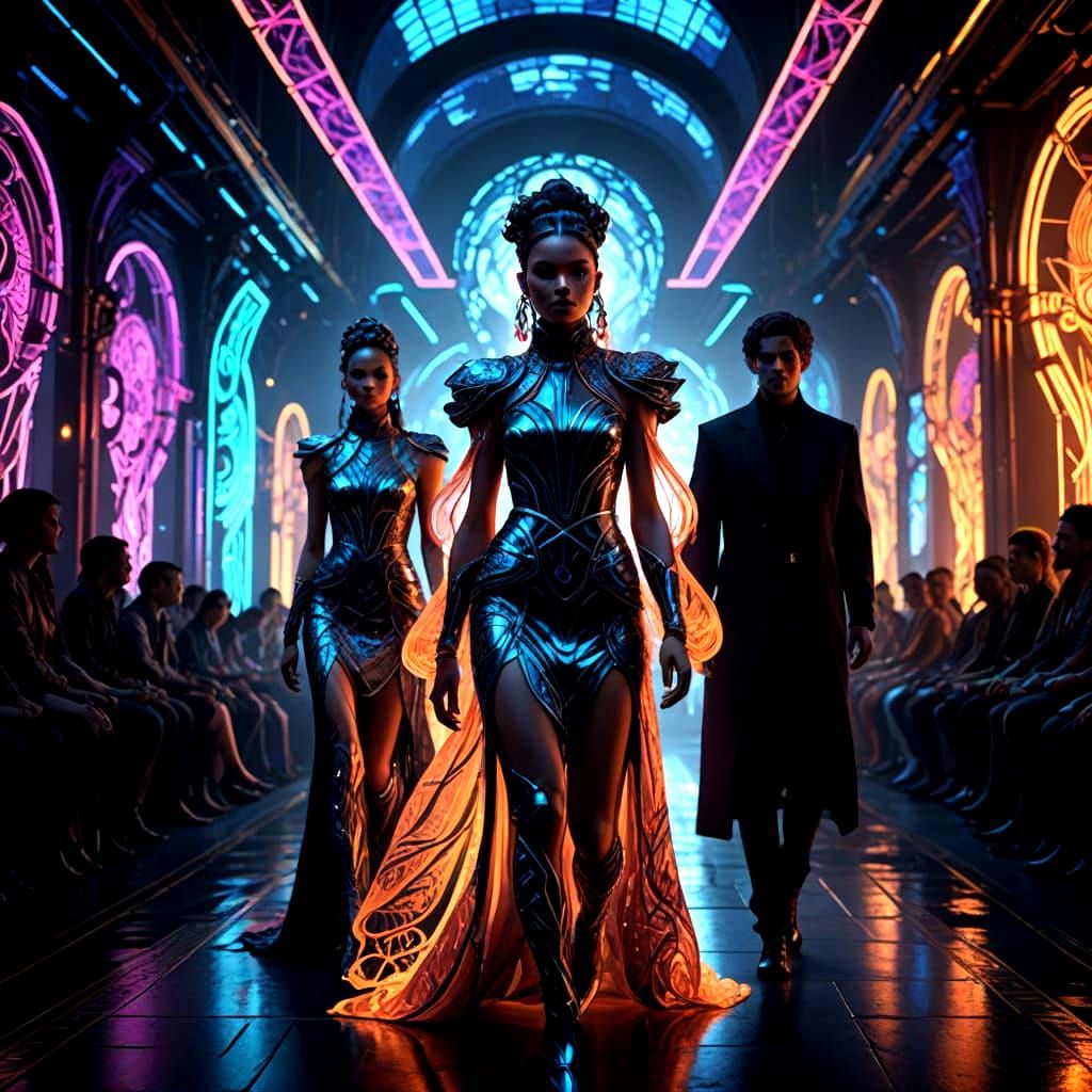 Fantastical Fashion Runway in Vibrant Colors