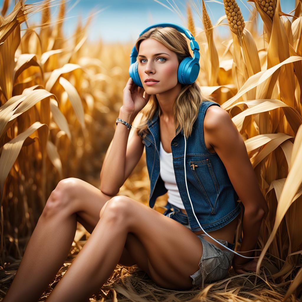 Alternative Girl in Cornfield: Professional Portrait Photogr...
