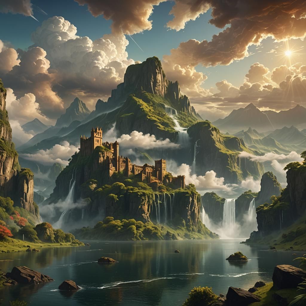 Monumental Waters Separate to Reveal Verdant Land