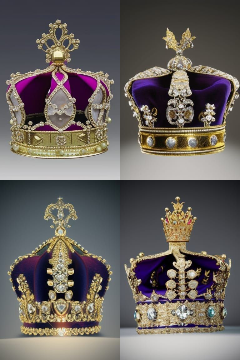 Ornate Royal Crown Digital Rendering