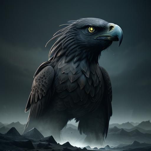 Gray Eagle Bound: Dark Fantasy Concept Art