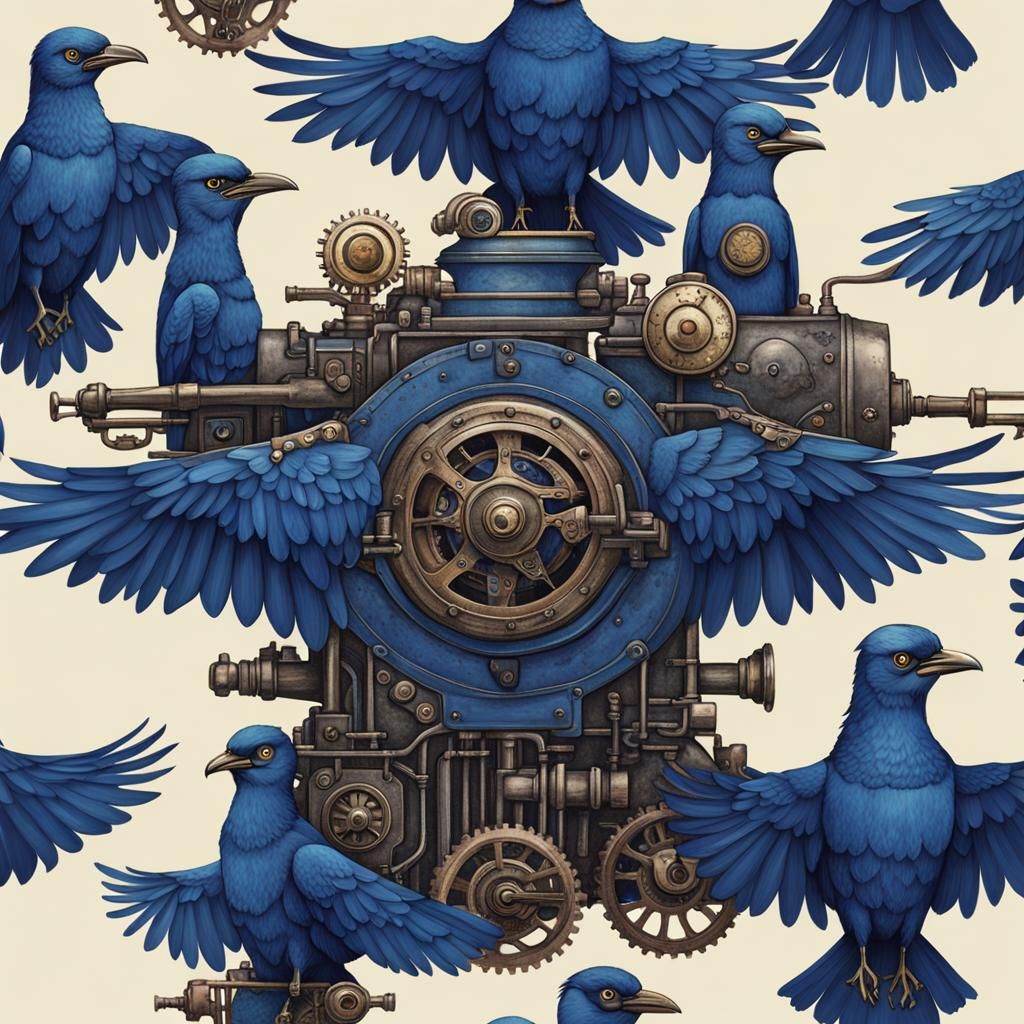 Steampunk Crows Plotting World Domination