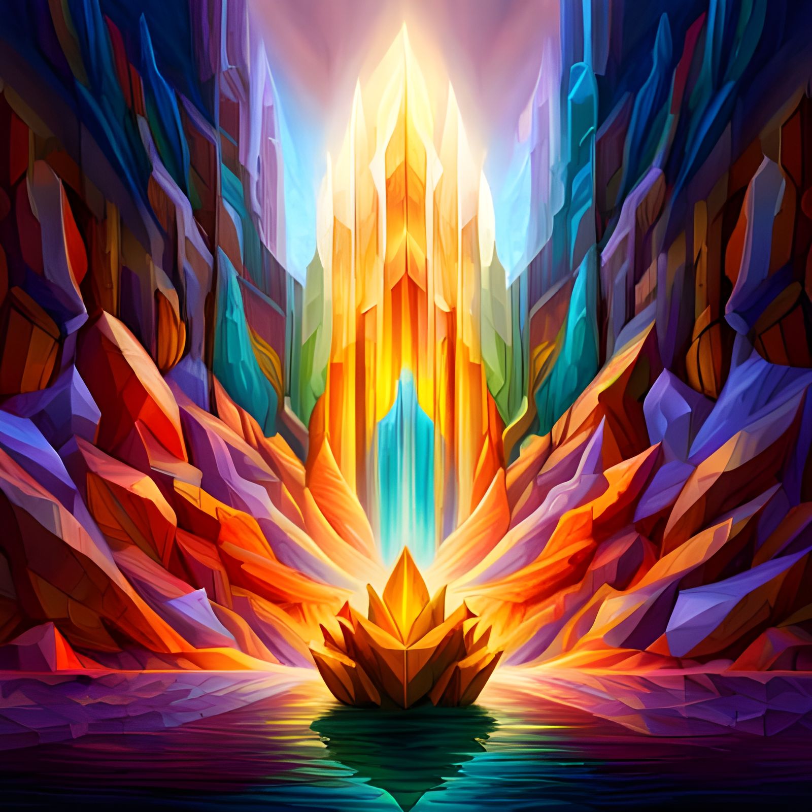 Enchanted Crystal Shop in Hyperdetailed Oil Painting