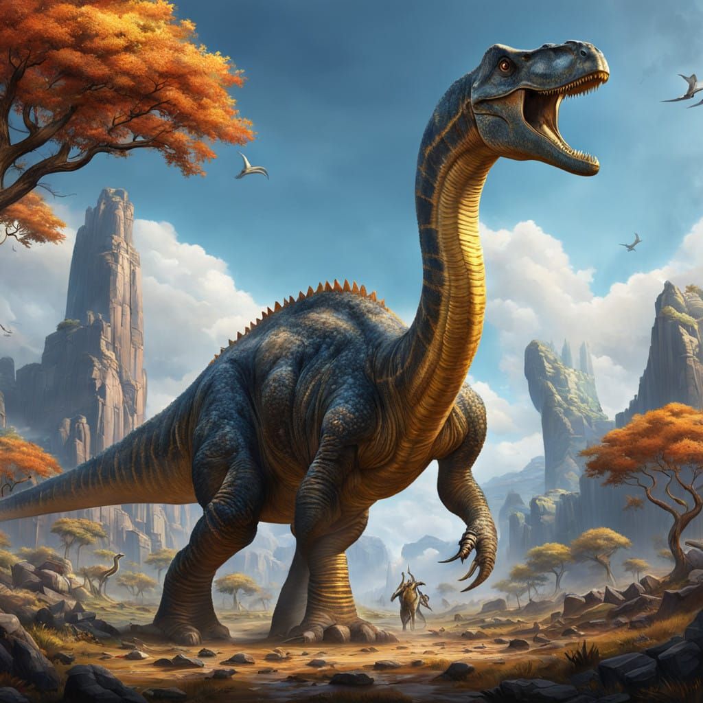 Magnificent Golden Saurod in Regal Posture