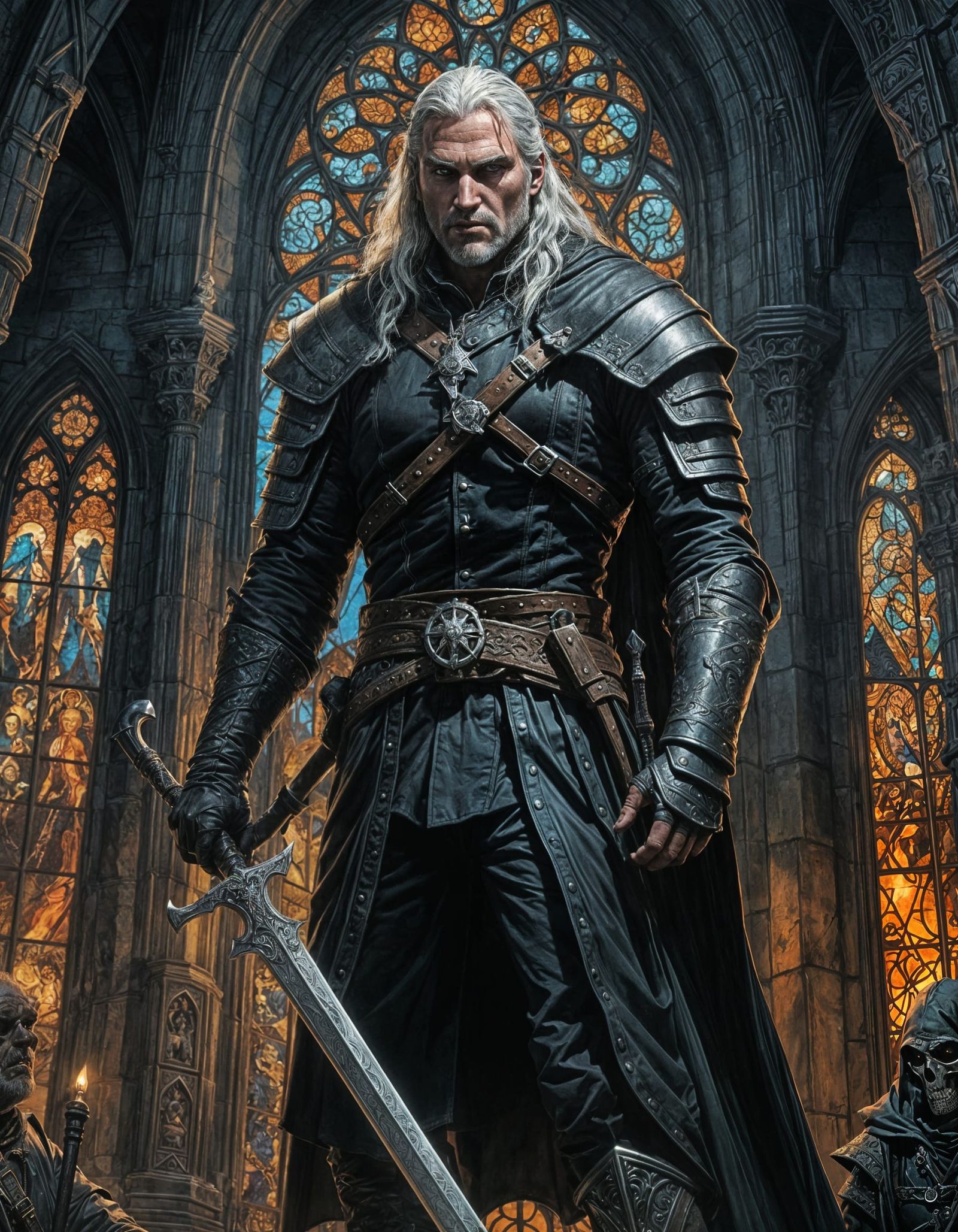 Geralt of Rivia as Grim Reaper, Medieval Art