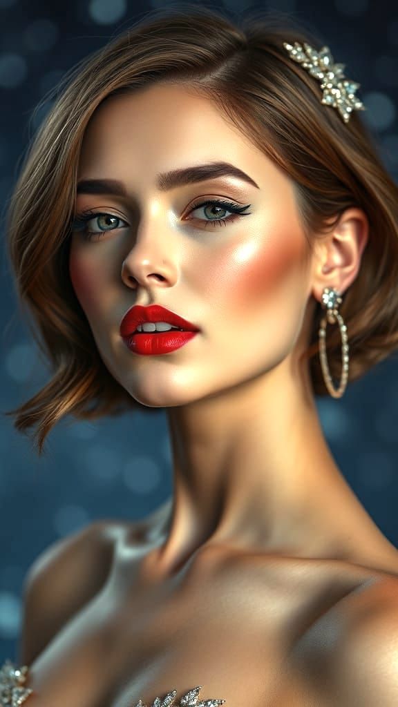 Katarina Claes Portrait with Flawless Skin and Makeup