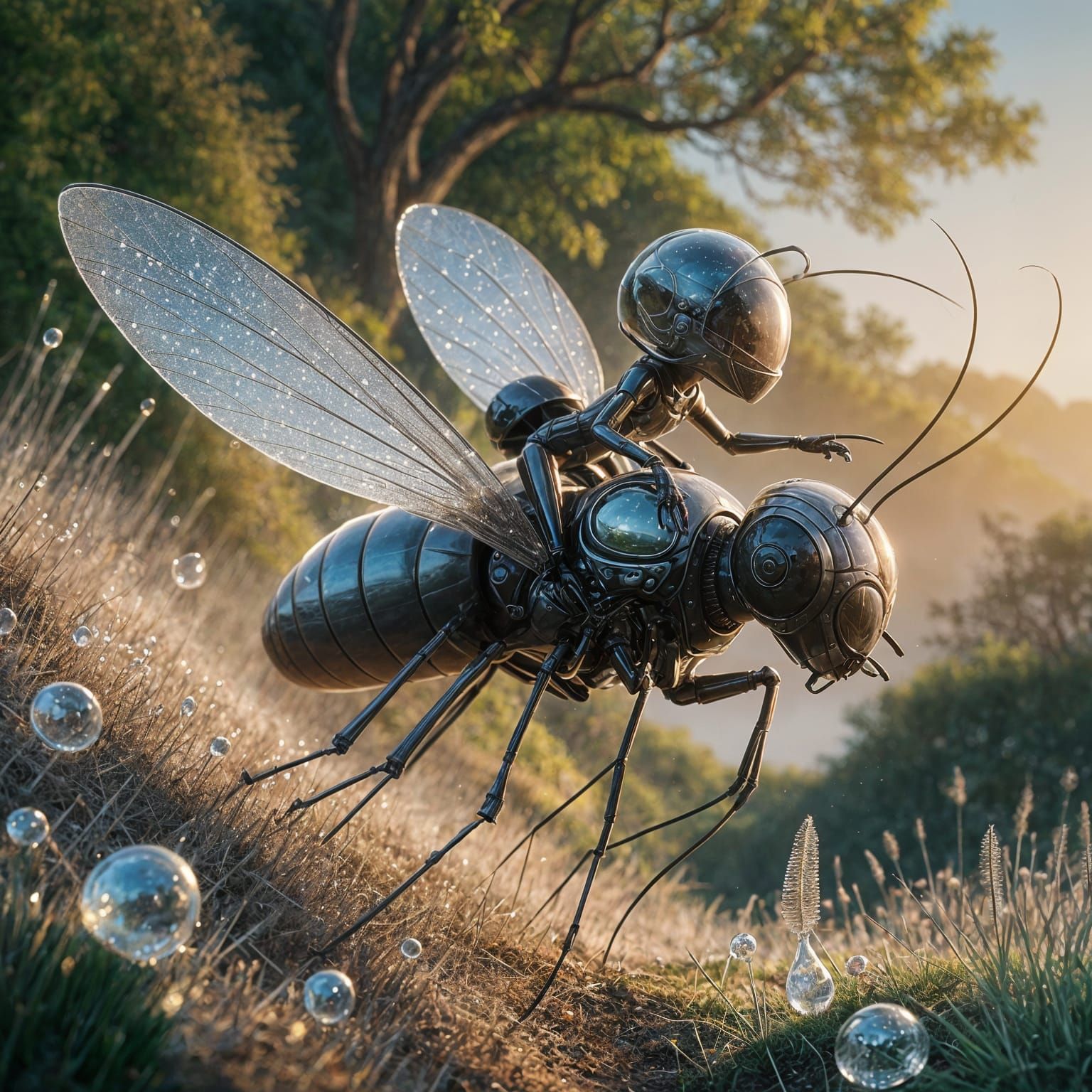Ant Rider on Giant Fly: Fantasy Concept Art